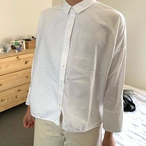 Everlane White Linen Button-Up